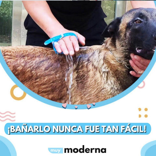 Imagen 2 de 7 de Bathing Tool Cepillo Manguera Perro Gato Mascota Manopla M®