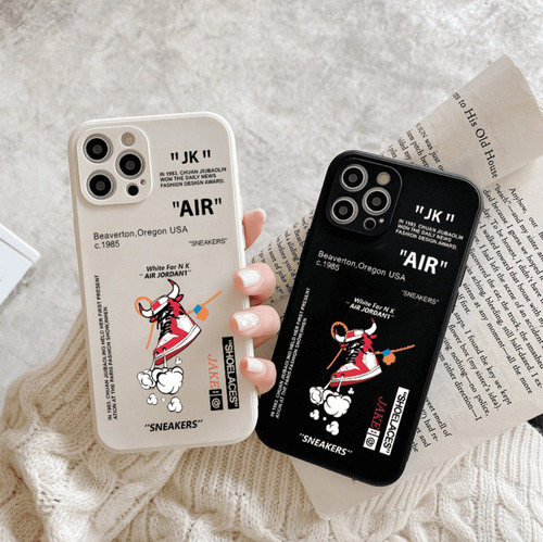 Capa Capinha Jordan C/ E S/ Portao Cartao Para Iphone Bege S/ Porta Cartão Iphone 14 Normal