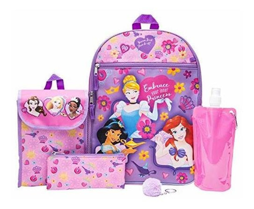 Disney Princesa Juego De Mochila Para Niña 6 Piezas Diseño