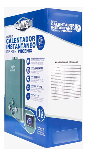 Boiler De 1 Servicio 6l Por Minuto Gas Lp Series Phoenix