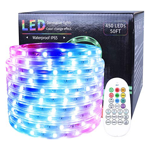 Tira De Luces Led De 50 Pies / 15 M Rgb Regulable, 450 ...