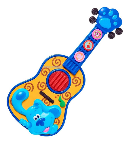 Guitarra Pistas De Blue Luz Y Sonidos Original Scarlet Kids