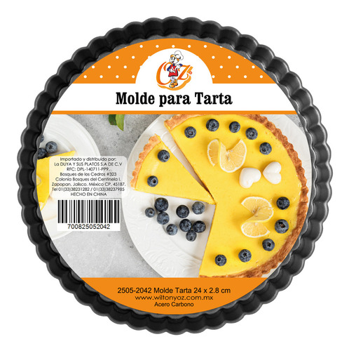 Molde Para Tarta 24 X 2.8 Cm Acero Inoxidable Antiadherente Color Plateado