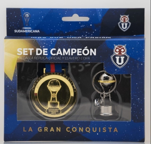Set Medalla + Llavero 3d / Copa Sudamericana 2011 U De Chile