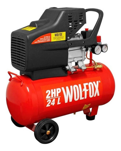 Compresor De Aire 2hp 24l Wolfox Wf0626