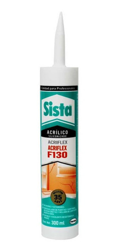 Silicón Acrilíco Blanco 300 Ml F130 Sista