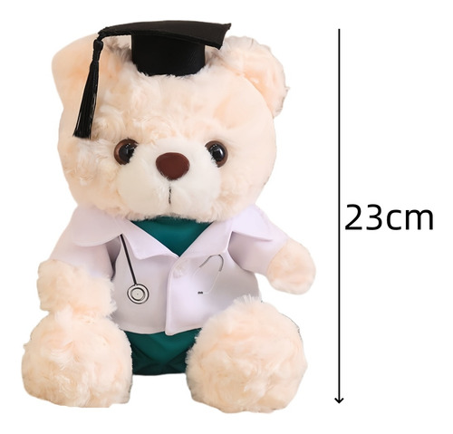 M2 Urso De Pelúcia Macio Para Formatura Com Chapéu De Médico