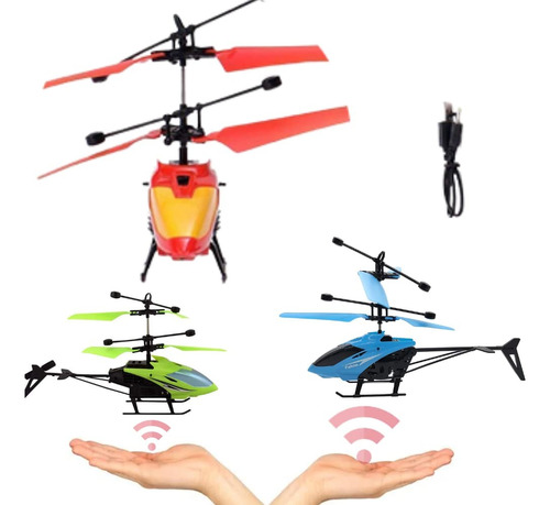 ¡sorprendente Helicóptero Inducción Inteligente Con Luz Led 