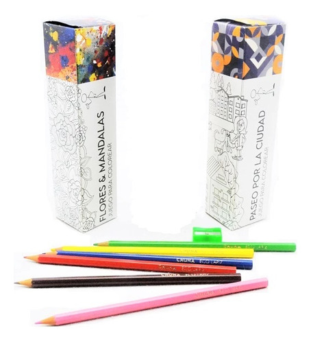 Lámina Para Pintar, Colorear, Chuna, Lápices, Sacapunta