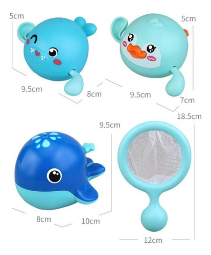 5 Piezas De Juguetes De Bañera De Bebé Dibujos Animados,