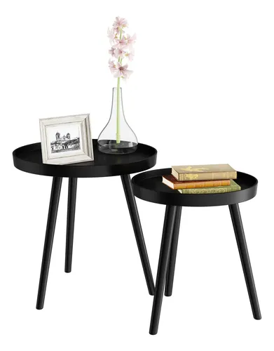 comprar Lavish Home - Mesas Auxiliares Anidables, Juego De 2 Mesas .