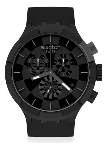 Reloj Swatch Checkpoint Black Correa Silicona Original 