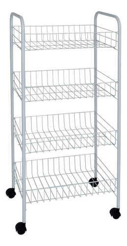 Carro Organizador Con Ruedas Metal Multiuso Estante Cocina