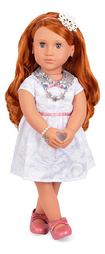 Muñeca Julissa Pelirroja Con Joyas + Accesorios 46cm Alto