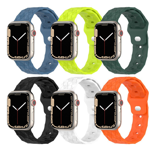 6 Correas Patrón De Fútbol Para Apple Watch Ultra Se 9 8 7 6