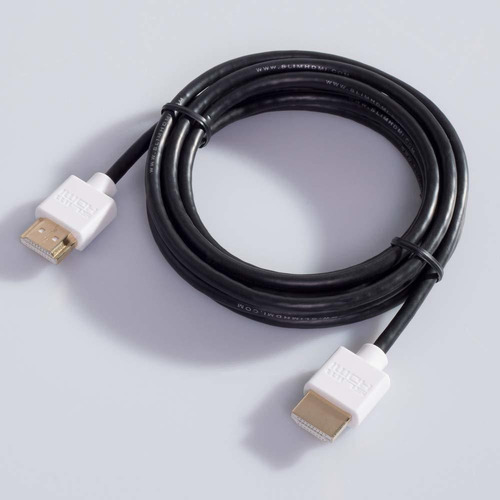 Slimhdmi 6ft / 7ft (6ft 6in / 2m) Cable Eco Slim Hdmi (chapado En Oro, 1080p, 3d, Alta Velocidad)