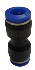 Imagem 2 de 6 de Kit 20 Conexão União Instantânea Pneumática Reta Tubo 8x8mm