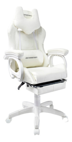 Silla Gamer Extingtion Sapp Gamuza-cuerina Color Blanco