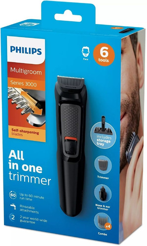 Imagen 4 de 7 de Cortabarba Multigroom Philips Mg3711 6 En 1