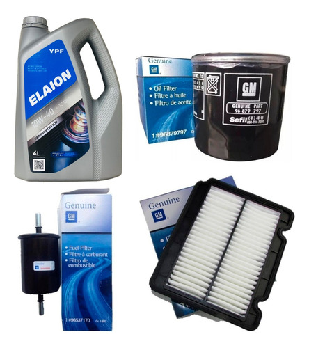 Combo Filtros Aire Aceite Combustible Elaion 10w40 Aveo