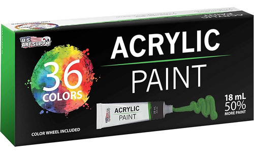 U.s. Art Supply Professional 36 Color Set Of Acrylic Paint I