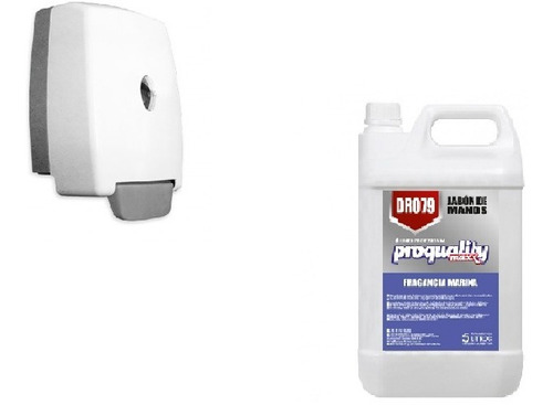 Dispenser Inoxidable + Bidón De 5 L De Jabon Liquido - Anmat