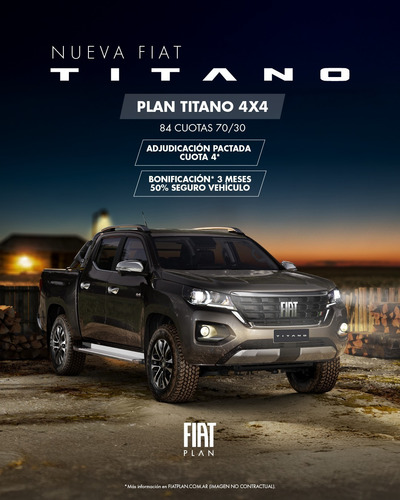 Fiat Titano 0km - Plan De Ahorro - Adjudicación Pactada