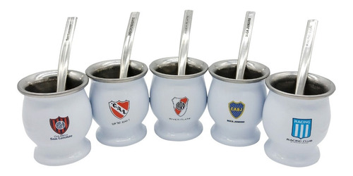 Mate Blanco Con Grabado A Color Equipos De Futbol