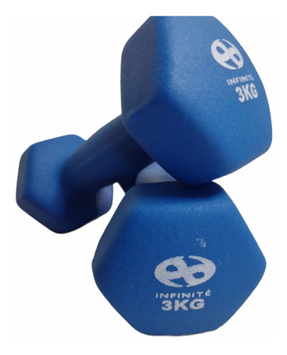 Infinité Par De Mancuernas De Neopreno 3 Kg If-mn3 Color Azul