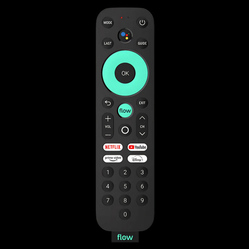 Flow Box Surround Android Tv 4k Tv Box Con Parlantes Negro De Voz