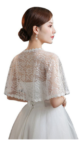 (w) Capa Corta De Encaje Lolita Para Mujer Y Niña, Vestido E