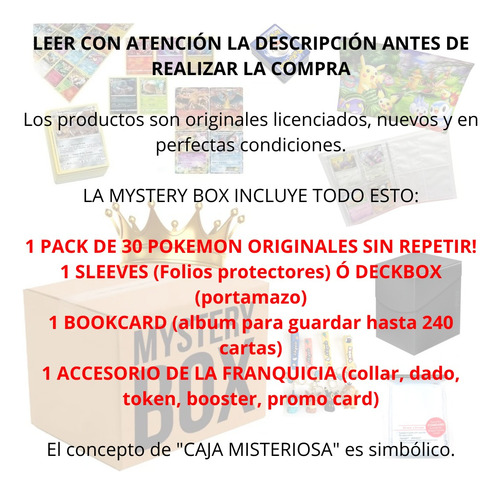 Pokémon Mystery Box Cartas Álbum Accesorio Y+ Kira Store Mystery Box Inglés