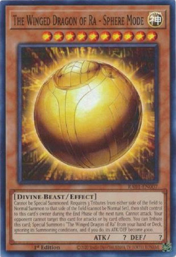 El Dragón Alado De Ra - Modo Esfera Super Raro Yugioh