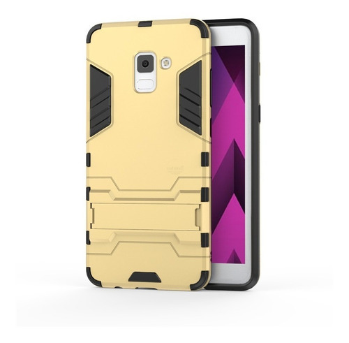 Funda Iron Case Para Samsung Galaxy A8 Sm-a800s Uso Rudo Color Dorado