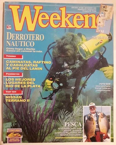 Revista Weekend N° 288 Septiembre 1996 Pesca Buceo Nautica 