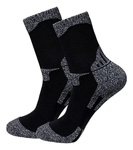 Teebulen - Calcetines De Senderismo Para Hombre, Color Negro