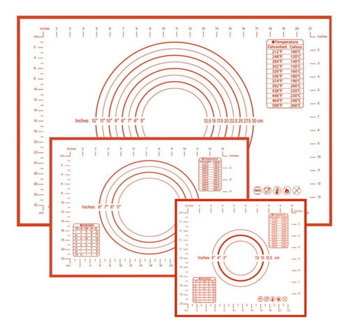 Alfombrillas De Silicona Para Pasteleria, Paquete De 3, Alfo