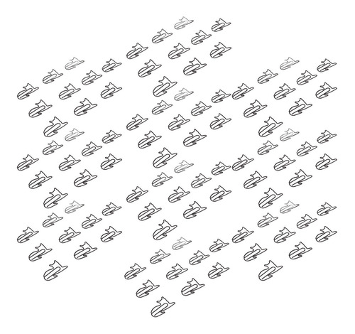Clips Metálicos Para Papel, 100 Unidades, Con Forma De Gato,