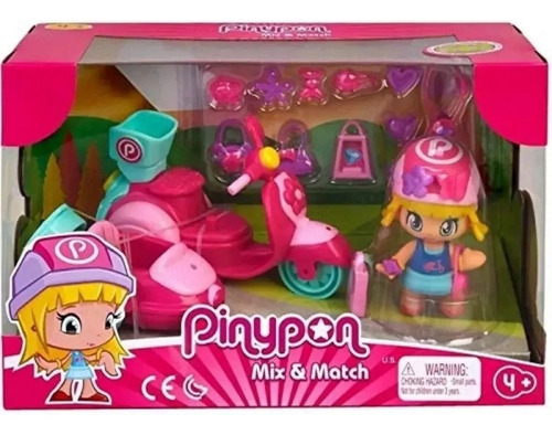 Pinypon Mix Is Max Vehiculo Y Figura C/ Accesorios Tun