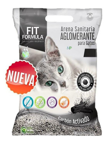 Arena Fit Fórmula Carbón Activo 10 Kilos