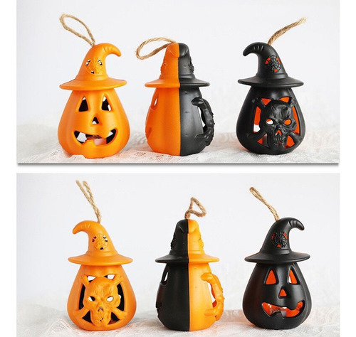 Ay 4 Piezas Luces Led De Calabaza Para Halloween