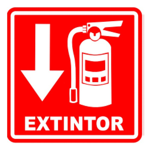 Señalamiento Extintor 20x20cm Rojo