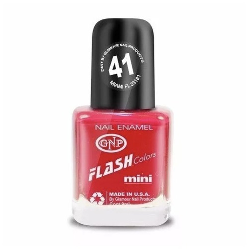 Esmalte Flash Colors De Gnp 9ml Nro.41 Rojo Rosa