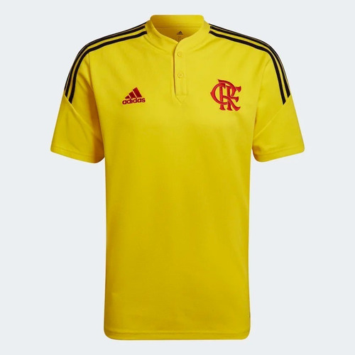 Camisa Polo Flamengo adidas Amarela 2022 2023 Ha5402