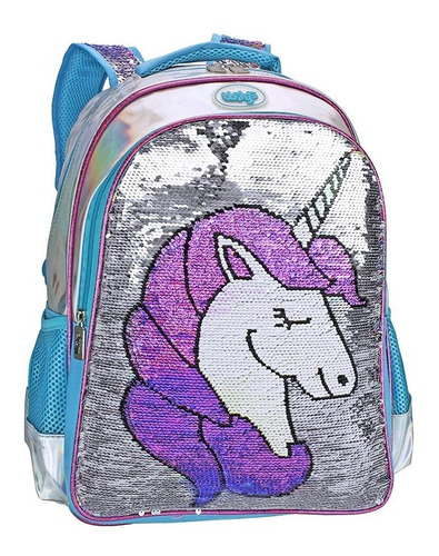 Mochila Lentejuela Reversible Unicornio Wilys Wk086