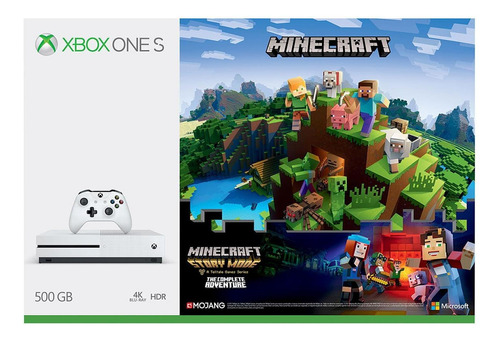 Consola Xbox One S 500gb + Minecraft + 2 Juegos + Live 3 Mes