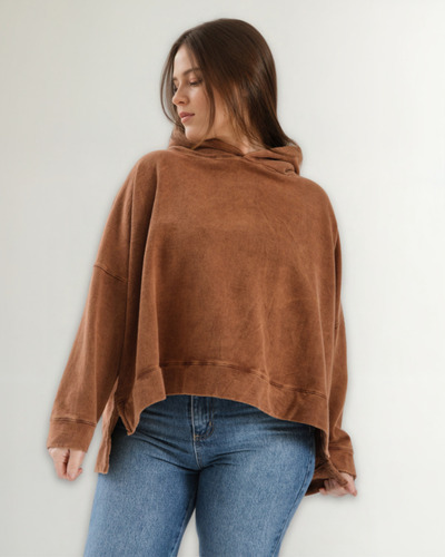 Buzo Frisado Oversize Mujer Largo Talles Especiales Valvinna