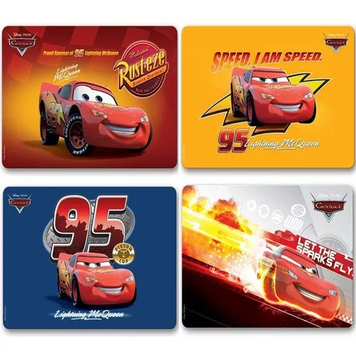 20 Jogos Americano Infantil Carros Mcqueen Com 4 Peças