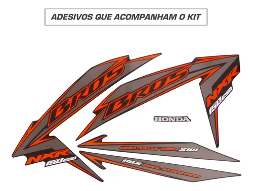 comprar Kit Grafico Adesivo Faixa Nxr 150 Bros 2011 Esd Preta - 1008