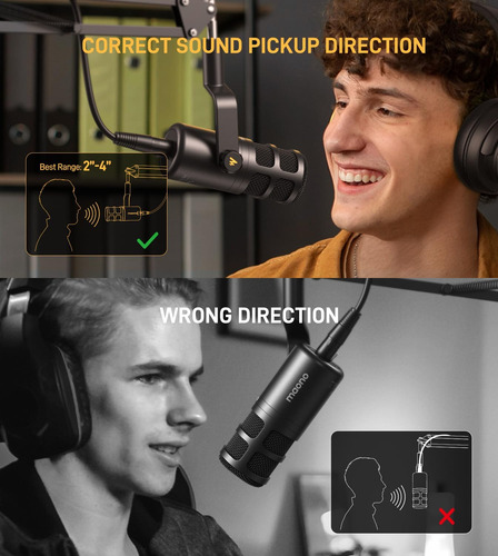 Xlr - Micrófono Dinámico Para Podcast, Micrófono De Estudio